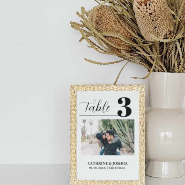 Minimalistische Tischnummer für Hochzeitsfeiern Fo (Von Creator hochgeladen)