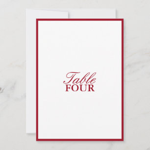 Minimalistische Tischnummer für moderne Script-Hoc