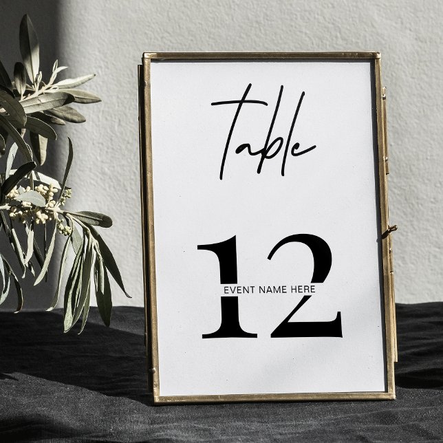Minimalistische Tischnummer Gala Dinner Business E (Von Creator hochgeladen)