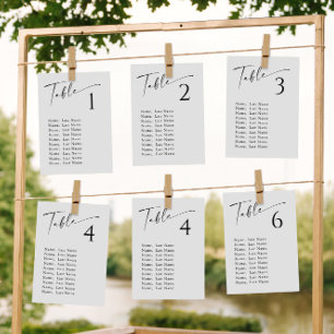 Minimalistische Tischnummer Seekarte Einfache Kart