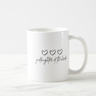 Minimalistische Tochter der Braut Matching Weddi Kaffeetasse