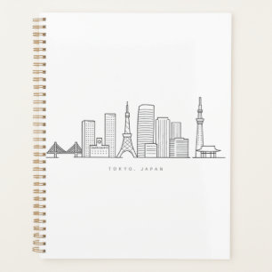 Minimalistische Tokyo-Skyline-Illustration Planer