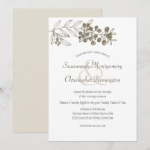 Minimalistische Top Border Berry Leaf Wedding