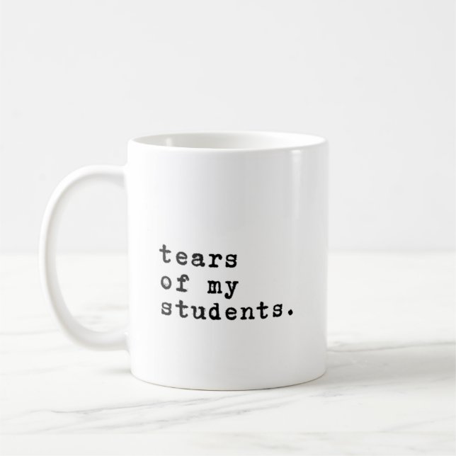 Minimalistische Tränen meiner Schüler Kaffee-Tasse Kaffeetasse (Links)
