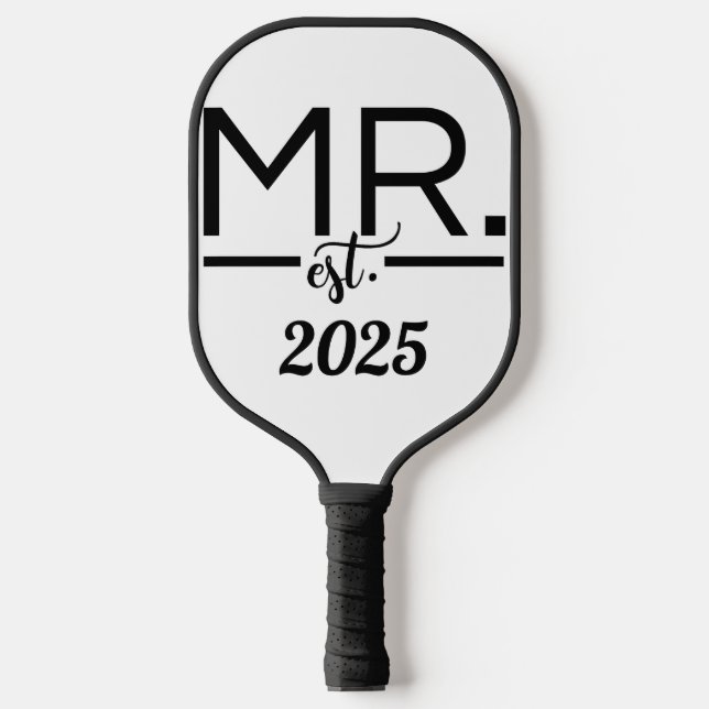 Minimalistische Trauzeugen Pickleball Paddle (Vorderseite)