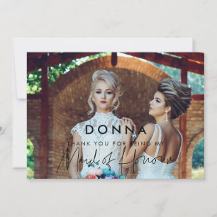 Minimalistische Trauzeugin Dankeschön Karte