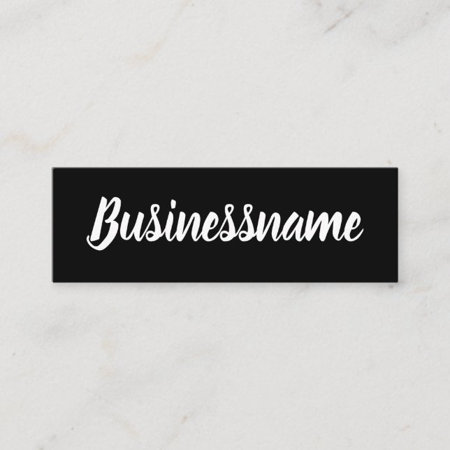 Minimalistische Trendkarte aus Schwarzweiß Mini Visitenkarte (Vorderseite)