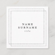 Minimalistische Trendy silberne quadratische