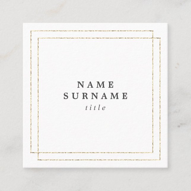 Minimalistische Trendy SocialMedia quadratische Visitenkarte (Vorderseite)