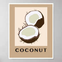 Minimalistische tropische Kokosnuss-Küchenkunst