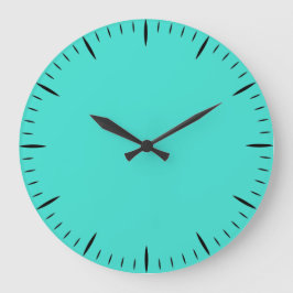 Minimalistische Türkis-Uhr Perfekt für jeden Wohnb Große Wanduhr