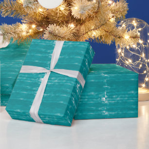 Minimalistische Türkis-Wasserfarben-Textur Geschenkpapier