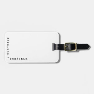 Minimalistische Typenschriftzeichen Gepäckanhänger