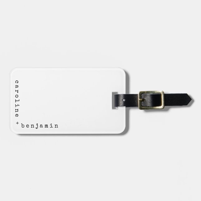 Minimalistische Typenschriftzeichen  Gepäckanhänger (Vorderseite horizontal)