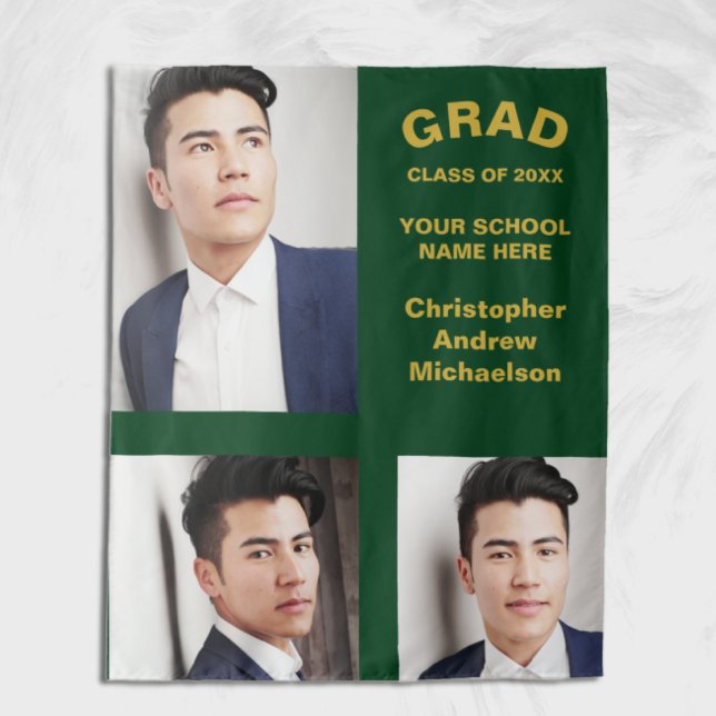 Minimalistische Typografie 3 Foto Abschluss Wandteppich (Von Creator hochgeladen)