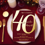 Minimalistische Typografie 40. 40. Geburtstags-Par Folieneinladung<br><div class="desc">Einfach,  minimalistisch und so elegant und elegant,  diese "40" Typografie 40. Geburtstag Einladung ist sicher,  die anspruchsvollsten Empfänger zufrieden zu stellen. Für das Party des Jahres gibt es keinen besseren Weg zu sagen: "Lasst uns feiern!"</div>