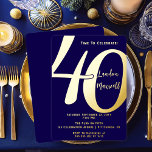 Minimalistische Typografie 40. 40. Geburtstags-Par Folieneinladung<br><div class="desc">Einfach,  minimalistisch und so elegant und elegant,  diese "40" Typografie 40. Geburtstag Einladung ist sicher,  die anspruchsvollsten Empfänger zufrieden zu stellen. Für das Party des Jahres gibt es keinen besseren Weg zu sagen: "Lasst uns feiern!"</div>
