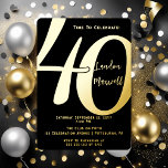 Minimalistische Typografie 40. 40. Geburtstags-Par Folieneinladung<br><div class="desc">Einfach,  minimalistisch und so elegant und elegant,  diese "40" Typografie 40. Geburtstag Einladung ist sicher,  die anspruchsvollsten Empfänger zufrieden zu stellen. Für das Party des Jahres gibt es keinen besseren Weg zu sagen: "Lasst uns feiern!"</div>