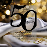 Minimalistische Typografie 50 50. Geburtstagsparte Acryleinladungen<br><div class="desc">Einfach,  minimalistisch und so elegant und elegant,  diese "50" Typografie 50. Geburtstag Einladung ist sicher,  die anspruchsvollsten Empfänger zufrieden zu stellen. Für das Party des Jahres gibt es keinen besseren Weg zu sagen: "Lasst uns feiern!"</div>