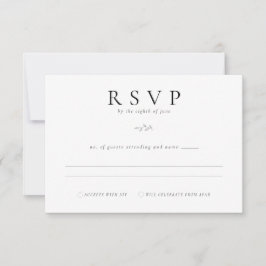 Minimalistische Typografie Botanischer UAWG-Respon RSVP Karte