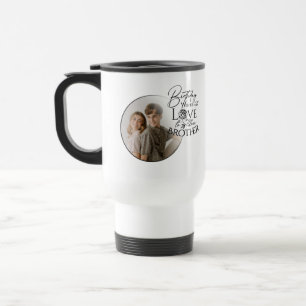 Minimalistische Typografie Bruder Geburtstagsfoto Reisebecher
