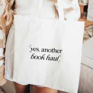 Minimalistische Typografie Buch Lover 'Book Haul' Tragetasche