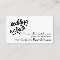 Minimalistische Typografie BW Wedding Website Card