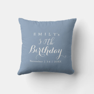 Minimalistische Typografie Geburtstagsfeier Design Kissen