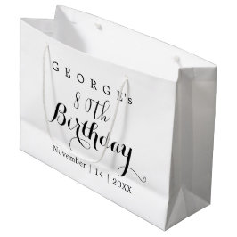 Minimalistische Typografie Geburtstagsgestaltung Große Geschenktüte