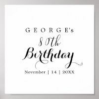 Minimalistische Typografie Geburtstagsgestaltung
