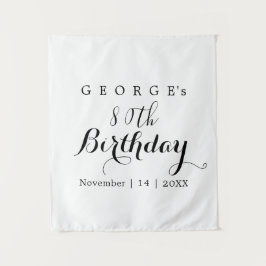Minimalistische Typografie Geburtstagsgestaltung Wandteppich