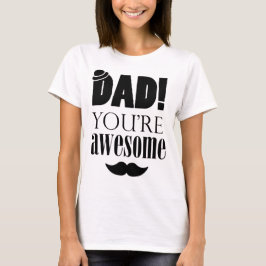 Minimalistische Typografie-Grafik zum Vatertag! T-Shirt