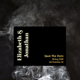 Minimalistische Typografie-Hochzeit rettet das Dat Folie Einladungspostkarte