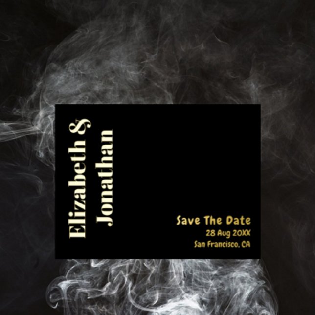 Minimalistische Typografie-Hochzeit rettet das Dat Folie Einladungspostkarte (Von Creator hochgeladen)