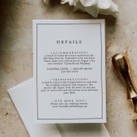 Minimalistische Typografie-Hochzeitdetails