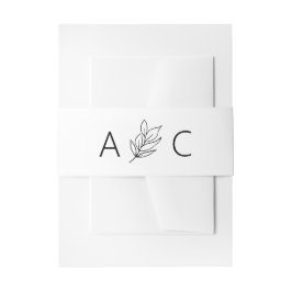 Minimalistische Typografie Hochzeitsschick Schwarz Einladungsbanderole