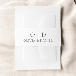 Minimalistische Typografie Hochzeitsschick Schwarz Einladungsbanderole