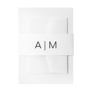 Minimalistische Typografie Hochzeitsschick Schwarz Einladungsbanderole