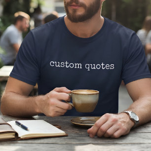 Minimalistische Typografie Klassisch Navy Benutzer T-Shirt