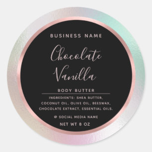 Minimalistische Typografie Kreis Folie Roségold Ra Runder Aufkleber
