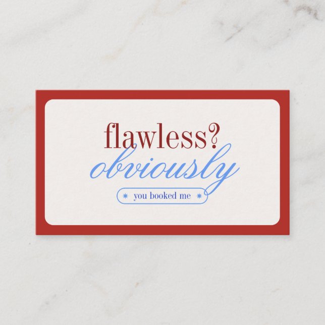 Minimalistische Typografie Makeup Stylist Business Visitenkarte (Vorderseite)