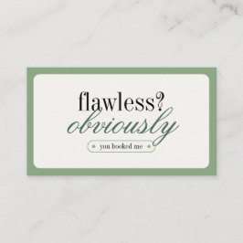 Minimalistische Typografie Makeup Stylist Business Visitenkarte