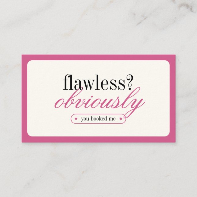 Minimalistische Typografie Makeup Stylist Business Visitenkarte