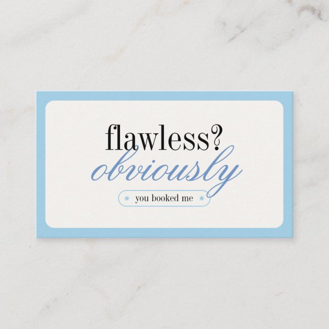 Minimalistische Typografie Makeup Stylist Business Visitenkarte (Vorderseite)