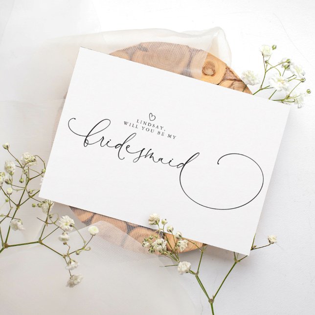 Minimalistische Typografie Moderne Bridesmaid-Init (Von Creator hochgeladen)