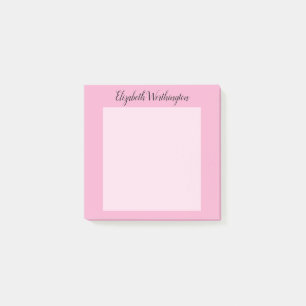Minimalistische Typografie Monogramm Name Post-it Klebezettel