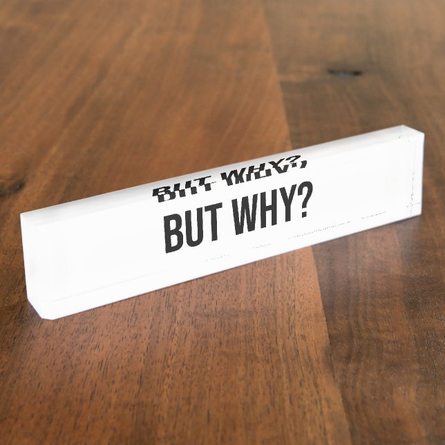 Minimalistische Typografie-Redewendungen - Aber wa Namensplakette (Seite)