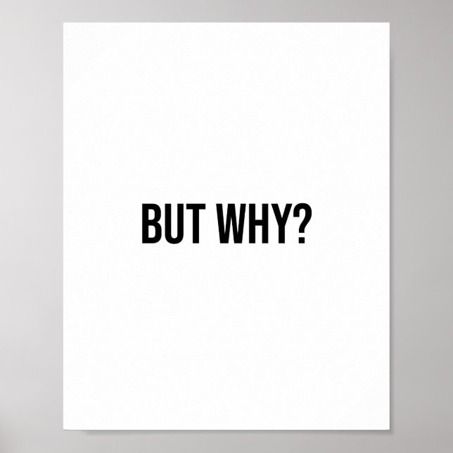 Minimalistische Typografie-Redewendungen - Aber wa Poster (Vorne)