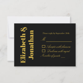 Minimalistische Typografie RSVP Karte