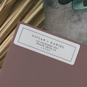 Minimalistische Typografie-Rücksendeadresse